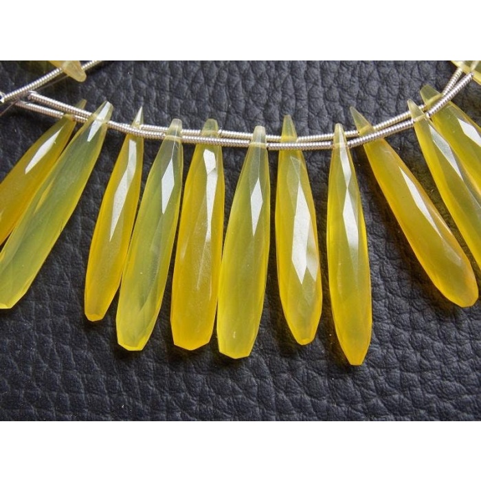 35MM Long Pair,Yellow Chalcedony Faceted Elongated Drops,Teardrop,Loose Stone,For Making Earrings Jewelry,Wholesaler,Supplies PME-CY2 | Save 33% - Rajasthan Living 9