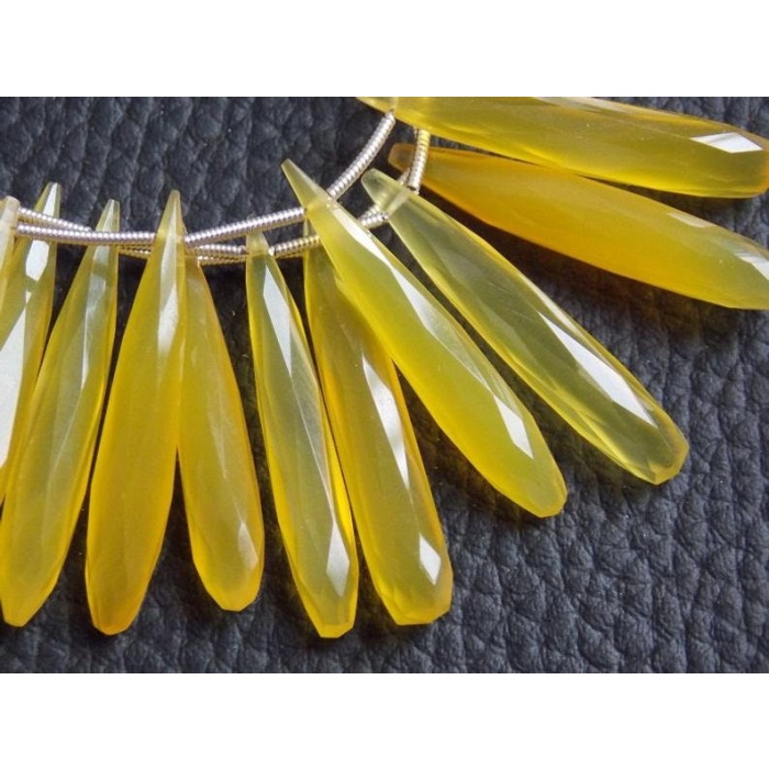 35MM Long Pair,Yellow Chalcedony Faceted Elongated Drops,Teardrop,Loose Stone,For Making Earrings Jewelry,Wholesaler,Supplies PME-CY2 | Save 33% - Rajasthan Living 7