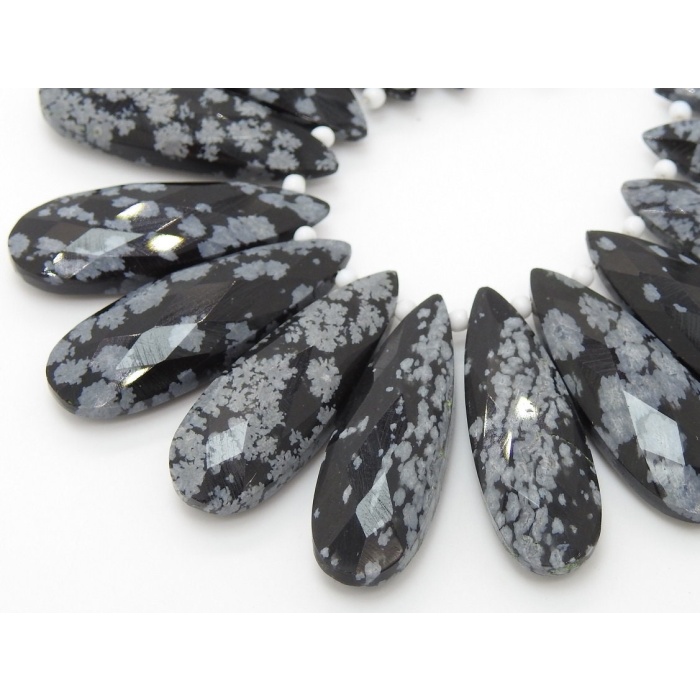 30X10MM Pair,Snowflake Obsidian Faceted Teardrop,Good Quality,Gift For Her,Wholesale Price,New Arrival 100%Natural PME-CY3 | Save 33% - Rajasthan Living 8