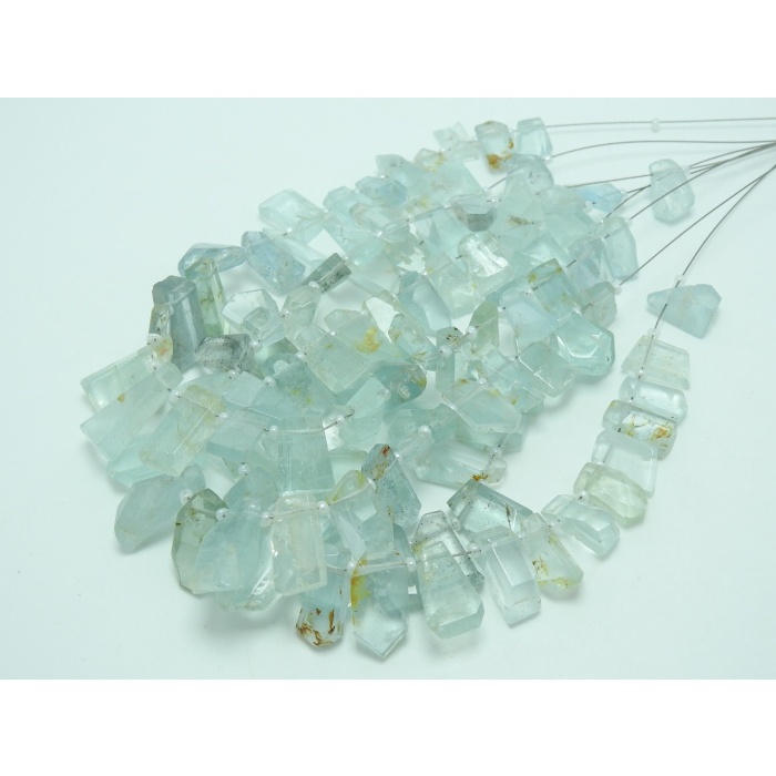 100%Natural,Aquamarine Faceted Fancy Shape,Briolette,Tumble,Nugget,8Inch 19X8To10X9MM Approx,Wholesaler,Supplies BR4 | Save 33% - Rajasthan Living 8