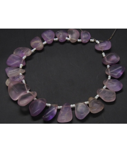 Natural Amethyst Smooth Briollete,Tumble,Nuggets,Matte Polished,Fancy Shape Briolette,Wholesaler,Supplies 10Inch 17X13To15X11MM Approx BR6 | Save 33% - Rajasthan Living