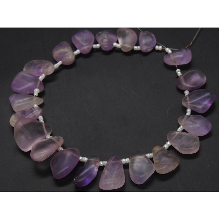 Natural Amethyst Smooth Briollete,Tumble,Nuggets,Matte Polished,Fancy Shape Briolette,Wholesaler,Supplies 10Inch 17X13To15X11MM Approx BR6 | Save 33% - Rajasthan Living 6