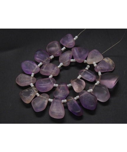 Natural Amethyst Smooth Briollete,Tumble,Nuggets,Matte Polished,Fancy Shape Briolette,Wholesaler,Supplies 10Inch 17X13To15X11MM Approx BR6 | Save 33% - Rajasthan Living 3