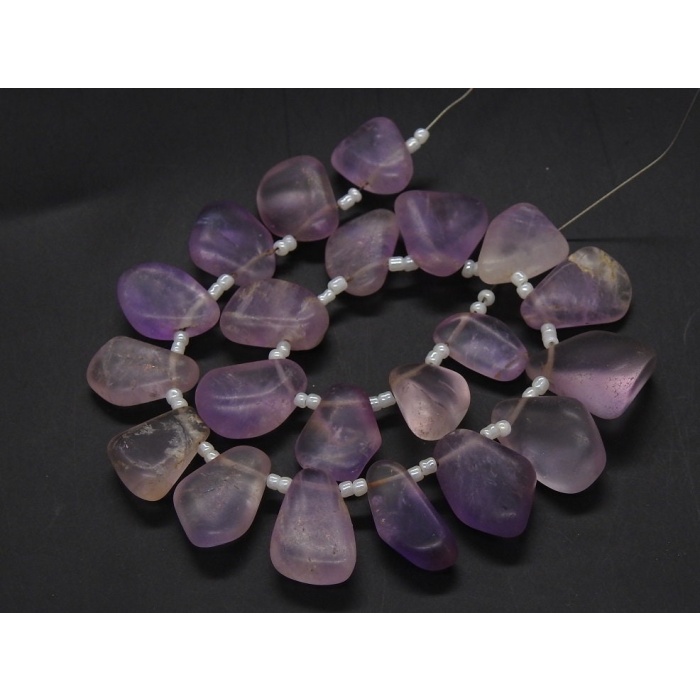 Natural Amethyst Smooth Briollete,Tumble,Nuggets,Matte Polished,Fancy Shape Briolette,Wholesaler,Supplies 10Inch 17X13To15X11MM Approx BR6 | Save 33% - Rajasthan Living 7