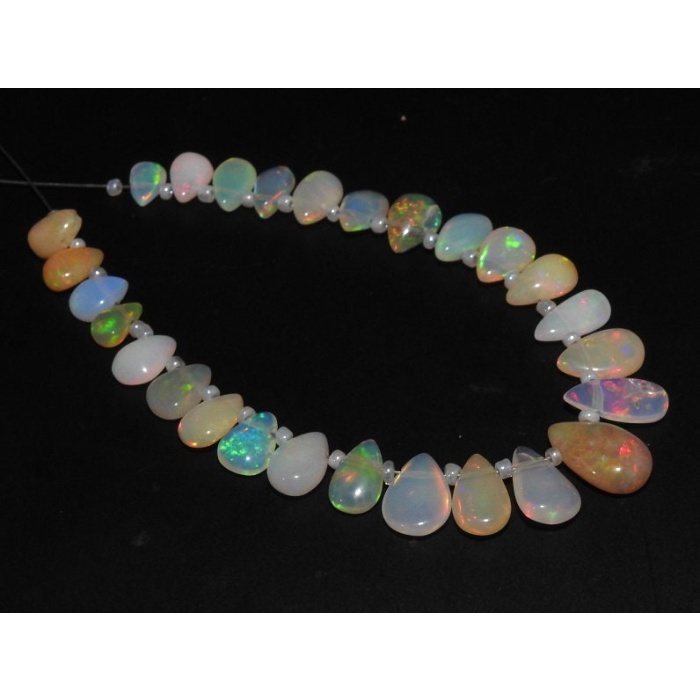 100%Natural Ethiopian Opal Smooth Teardrop,Drop,Multi Flashy Fire,Loose Stone,For Making Jewelry 6Inch 12X9To8X5MM Approx EO2 | Save 33% - Rajasthan Living 11
