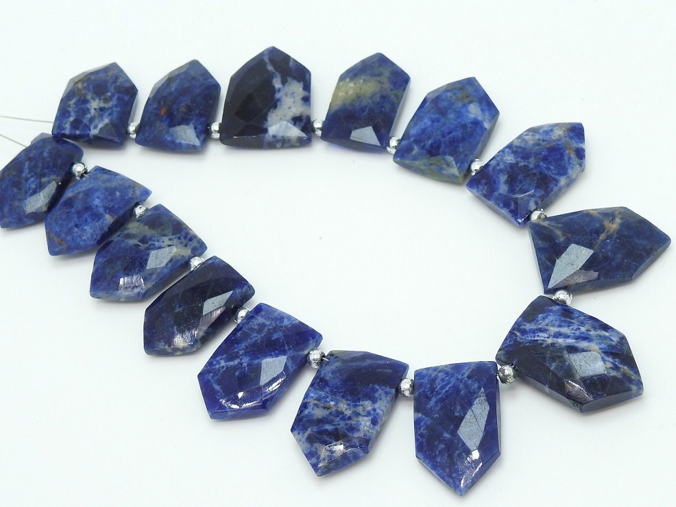 Natural Sodalite Briolette,Faceted,Fancy,Pentagon,Hut,Handmade,Shaded,Loose Stone 14Piece 23X15To17X11MM Approx Wholesaler,Supplies (pme)BR9 | Save 33% - Rajasthan Living 13