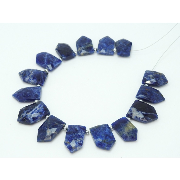 Natural Sodalite Briolette,Faceted,Fancy,Pentagon,Hut,Handmade,Shaded,Loose Stone 14Piece 23X15To17X11MM Approx Wholesaler,Supplies (pme)BR9 | Save 33% - Rajasthan Living 9
