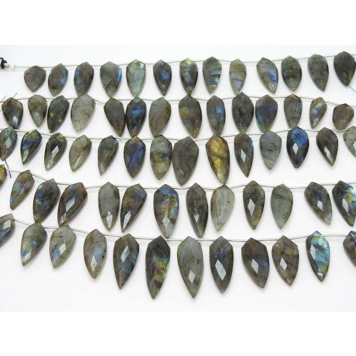 Natural Labradorite Faceted Tie,Fancy,Lady Finger,Briolette,Multi Fire 14Piece 30X12To22X10MM Approx Wholesaler,Supplies PME(BR1) | Save 33% - Rajasthan Living 8