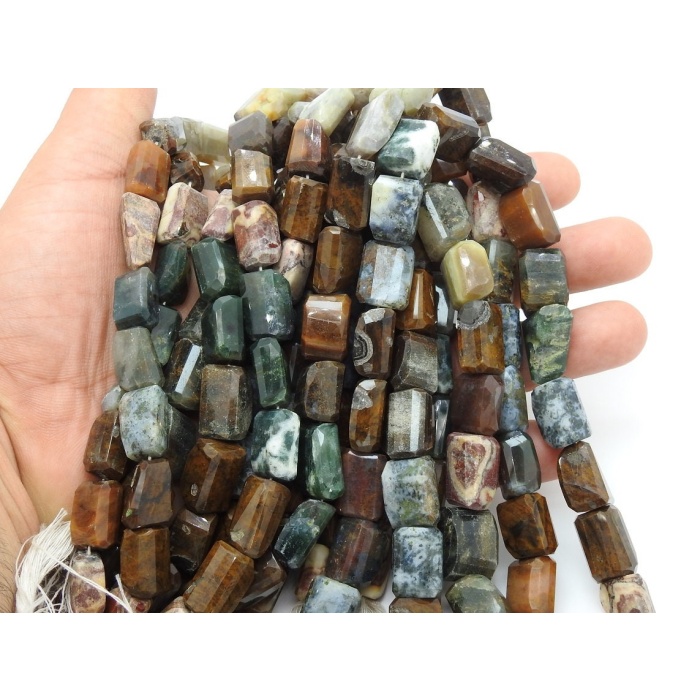 Ocean Jasper Faceted Tumble,Nugget,Loose Stone,Handmade Bead,13Inch 17X11To11X11MM Approx,Wholesale Price,New Arrival,(pme)TU5 | Save 33% - Rajasthan Living 7