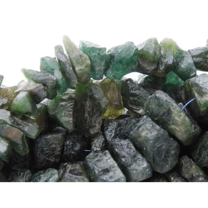 Dark Green Apatite Rough Bead,Anklets,Uncut,Chips,Nuggets,Loose Raw,8Inch Strand 15X10To6X5MM Approx,Wholesaler,Supplies 100%Natural PME-RB5 | Save 33% - Rajasthan Living 9