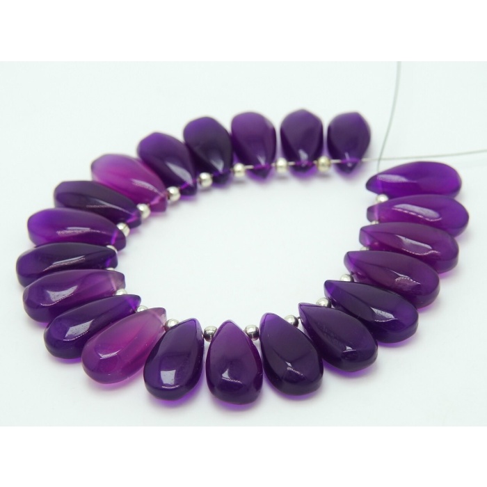 Amethyst Purple Chalcedony Smooth Teardrop,Drop,Handmade,Loose Stone,Earrings Pair,Wholesaler,Supplies 15X7MM Approx (PME-CY3 | Save 33% - Rajasthan Living 9