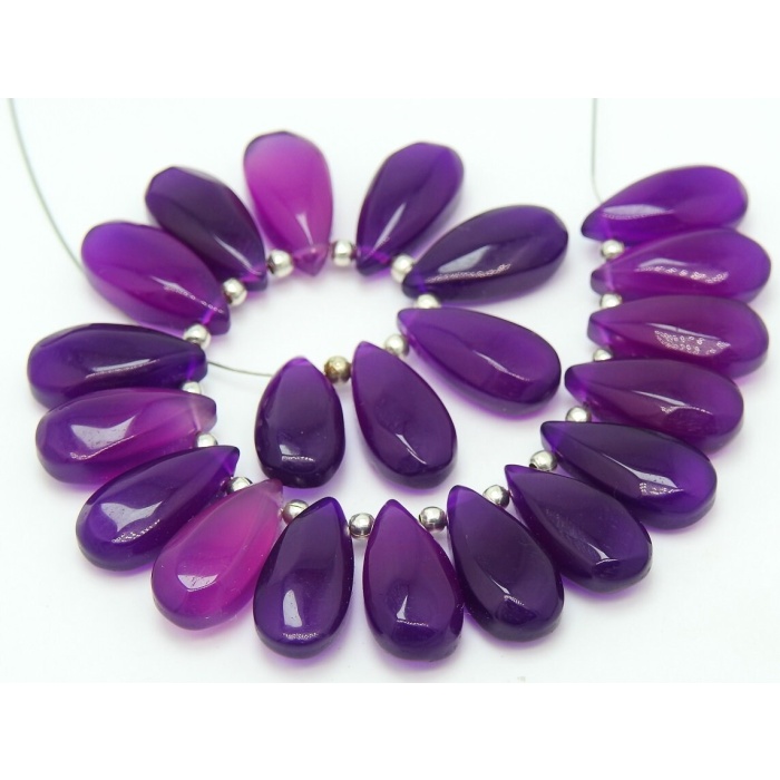 Amethyst Purple Chalcedony Smooth Teardrop,Drop,Handmade,Loose Stone,Earrings Pair,Wholesaler,Supplies 15X7MM Approx (PME-CY3 | Save 33% - Rajasthan Living 7