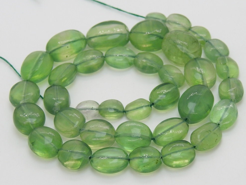 Green Fluorite Smooth Tumble,Nuggets,Oval Cut,Handmade Bead,Loose Stone,For Making Jewelry 100%Natural 12Inch 12X9To6X5MM PME-TU5Approx | Save 33% - Rajasthan Living 11