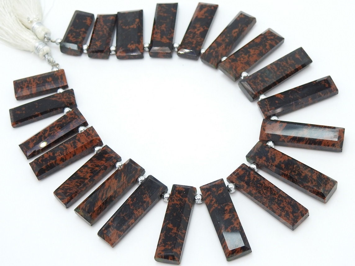 Natural Jasper Faceted Fancy Rectangle,Baguette,Briolettes 8Inch 22X8 To 18X8 MM Approx Wholesale Price New Arrival (pme) BR8 | Save 33% - Rajasthan Living 14