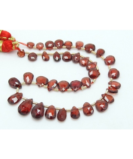 Garnet Faceted Teardrop,Drop,Loose Stone,Handmade,7Inchs 8X6To4X4MM Approx,Wholesale Price,New Arrival PME-BR5 | Save 33% - Rajasthan Living