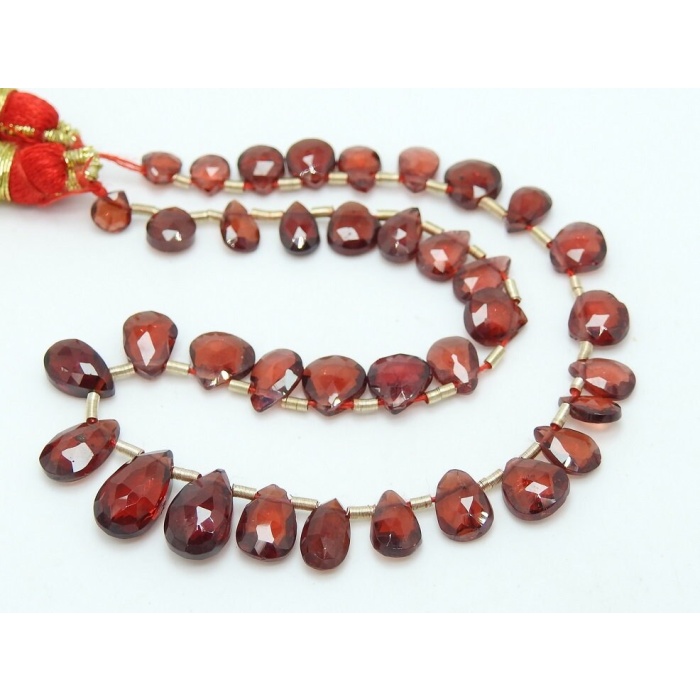Garnet Faceted Teardrop,Drop,Loose Stone,Handmade,7Inchs 8X6To4X4MM Approx,Wholesale Price,New Arrival PME-BR5 | Save 33% - Rajasthan Living 6