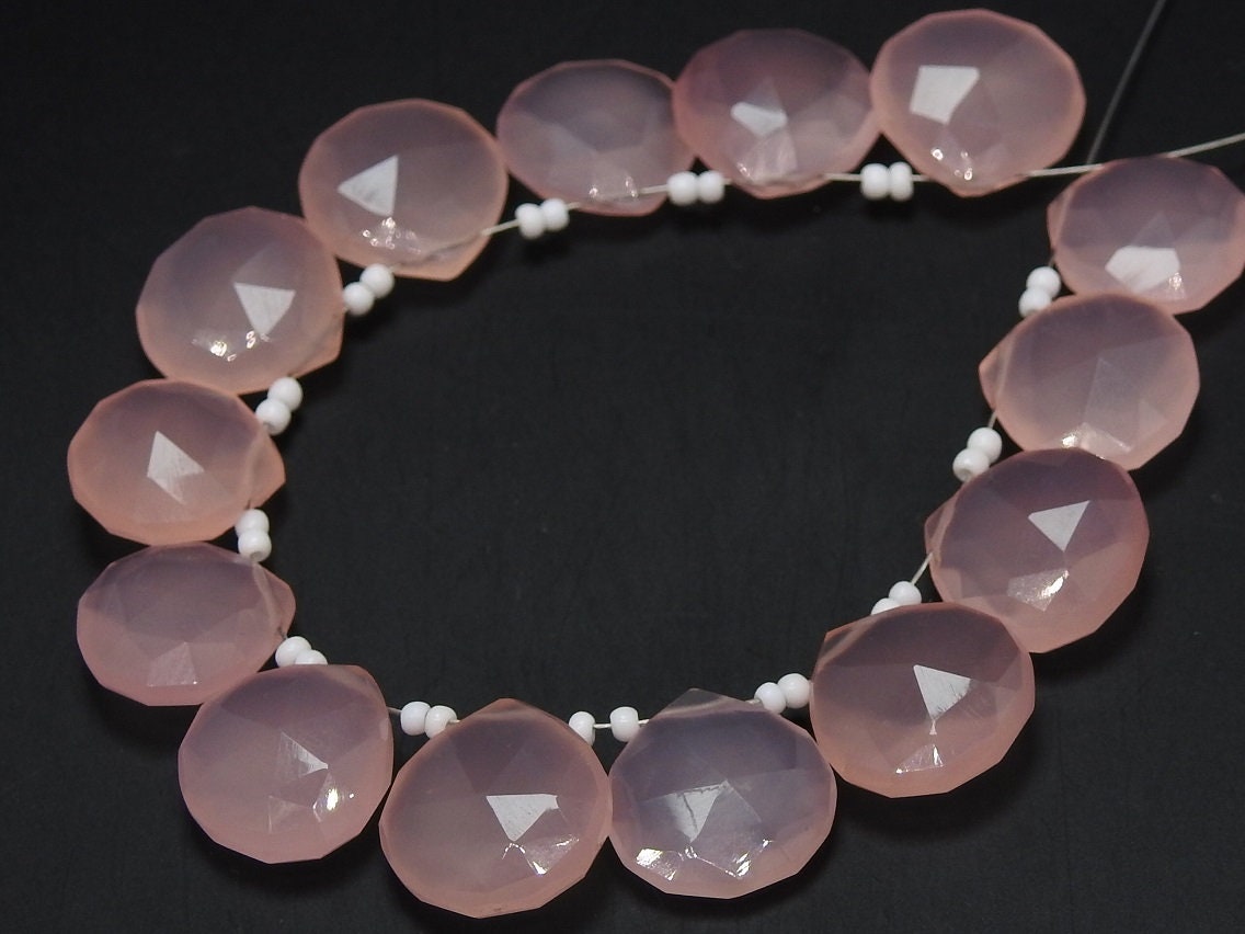 14X14MM Pair,Pink Rose Chalcedony Faceted Hearts,Teardrop,Drop,Good Quality,Wholesale Price,New Arrival PME-CY1 | Save 33% - Rajasthan Living 14