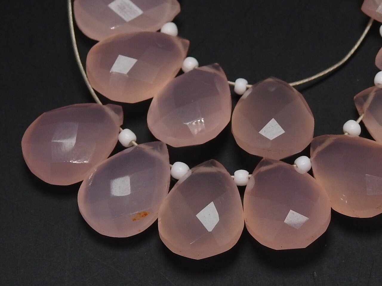 Matched Pair,Rose Pink Chalcedony Faceted Teardrops,Drops,Briolettes,For Making Jewelry,Wholesale Price,New Arrival 14X10MM Approx(pme)CY1 | Save 33% - Rajasthan Living 15