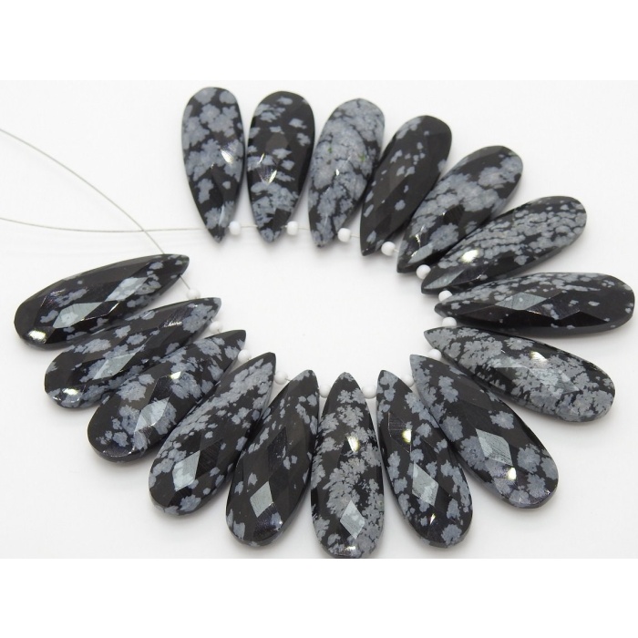 30X10MM Pair,Snowflake Obsidian Faceted Teardrop,Good Quality,Gift For Her,Wholesale Price,New Arrival 100%Natural PME-CY3 | Save 33% - Rajasthan Living 6