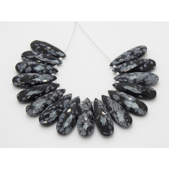 30X10MM Pair,Snowflake Obsidian Faceted Teardrop,Good Quality,Gift For Her,Wholesale Price,New Arrival 100%Natural PME-CY3 | Save 33% - Rajasthan Living 9