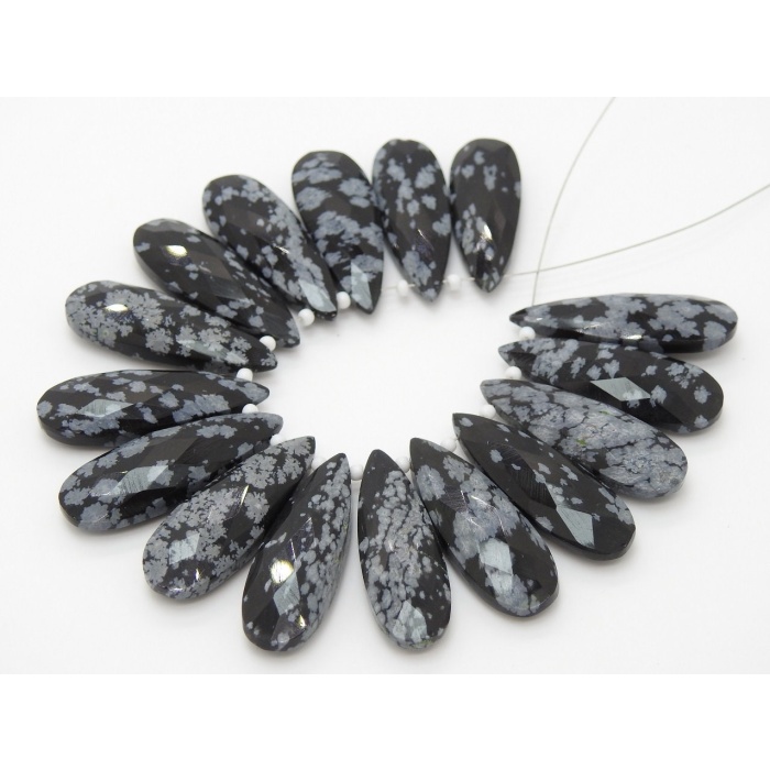 30X10MM Pair,Snowflake Obsidian Faceted Teardrop,Good Quality,Gift For Her,Wholesale Price,New Arrival 100%Natural PME-CY3 | Save 33% - Rajasthan Living 7