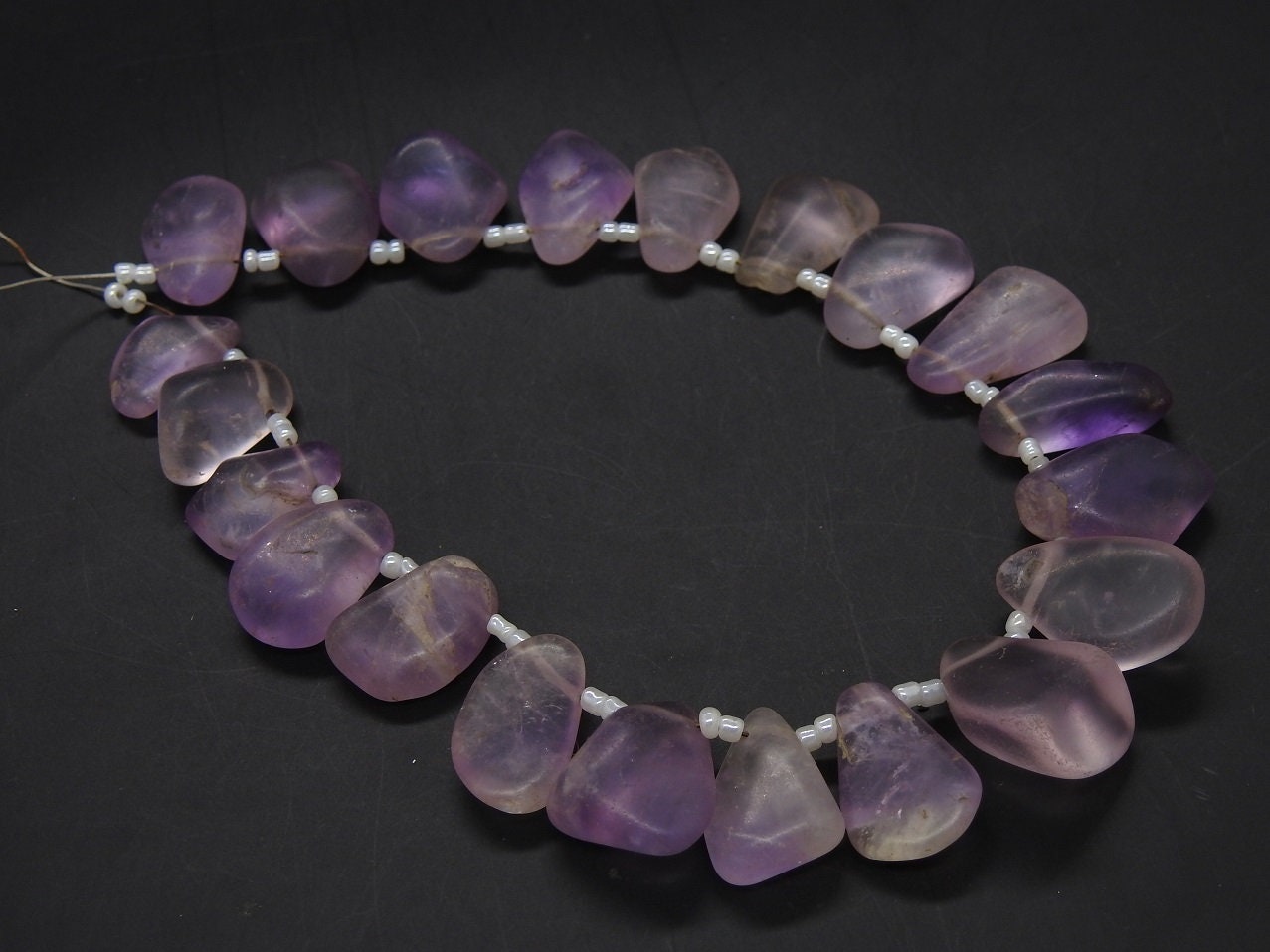 Natural Amethyst Smooth Briollete,Tumble,Nuggets,Matte Polished,Fancy Shape Briolette,Wholesaler,Supplies 10Inch 17X13To15X11MM Approx BR6 | Save 33% - Rajasthan Living 16