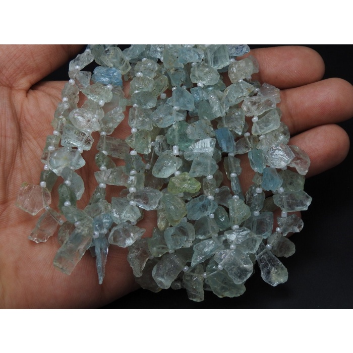 Aquamarine Natural Rough,Uncut,Anklet,Chip,Chunks,Stick,Slab,Nuggets,Loose Raw Bead 9Inch 20X14To11X9MM Approx Wholesaler,Supplies RB1 | Save 33% - Rajasthan Living 5