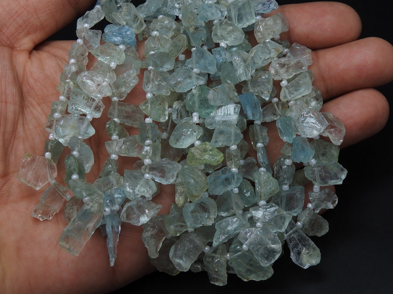 Aquamarine Natural Rough,Uncut,Anklet,Chip,Chunks,Stick,Slab,Nuggets,Loose Raw Bead 9Inch 20X14To11X9MM Approx Wholesaler,Supplies RB1 | Save 33% - Rajasthan Living 11