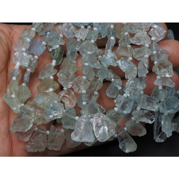Aquamarine Natural Rough,Uncut,Anklet,Chip,Chunks,Stick,Slab,Nuggets,Loose Raw Bead 9Inch 20X14To11X9MM Approx Wholesaler,Supplies RB1 | Save 33% - Rajasthan Living 9