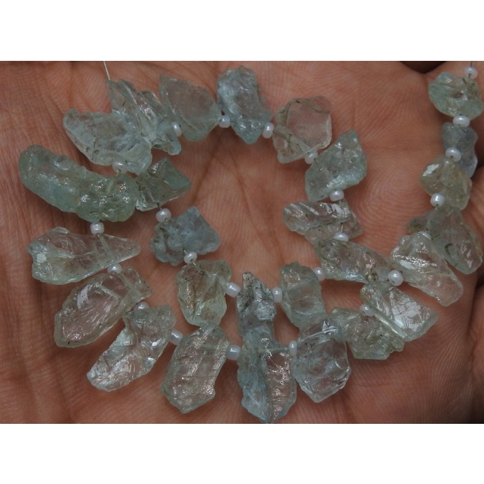 Aquamarine Natural Rough,Uncut,Anklet,Chip,Chunks,Stick,Slab,Nuggets,Loose Raw Bead 9Inch 20X14To11X9MM Approx Wholesaler,Supplies RB1 | Save 33% - Rajasthan Living 6