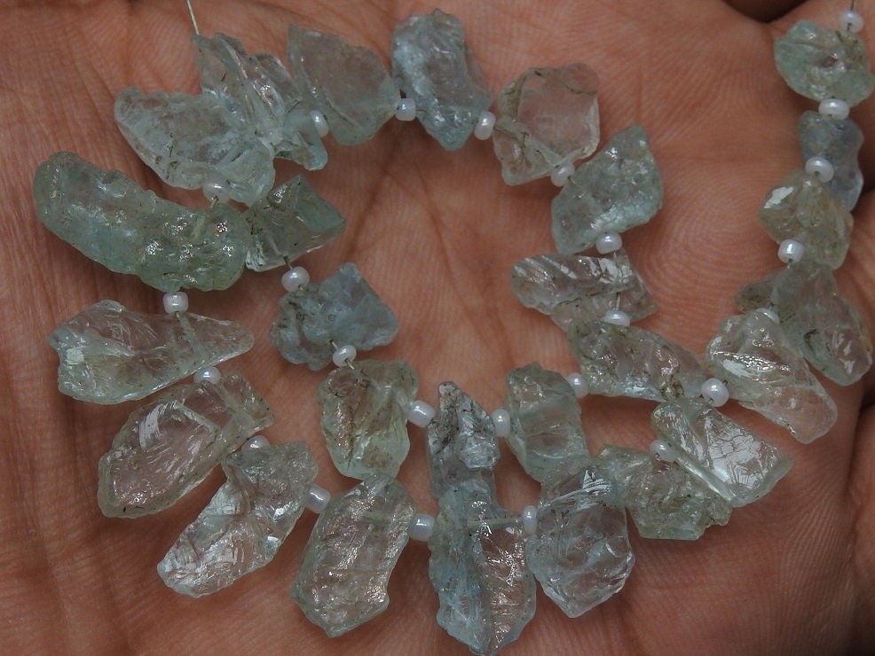 Aquamarine Natural Rough,Uncut,Anklet,Chip,Chunks,Stick,Slab,Nuggets,Loose Raw Bead 9Inch 20X14To11X9MM Approx Wholesaler,Supplies RB1 | Save 33% - Rajasthan Living 13