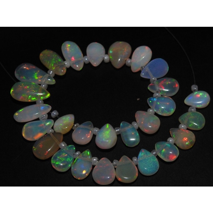 100%Natural Ethiopian Opal Smooth Teardrop,Drop,Multi Flashy Fire,Loose Stone,For Making Jewelry 6Inch 12X9To8X5MM Approx EO2 | Save 33% - Rajasthan Living 6