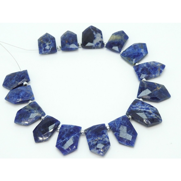 Natural Sodalite Briolette,Faceted,Fancy,Pentagon,Hut,Handmade,Shaded,Loose Stone 14Piece 23X15To17X11MM Approx Wholesaler,Supplies (pme)BR9 | Save 33% - Rajasthan Living 5