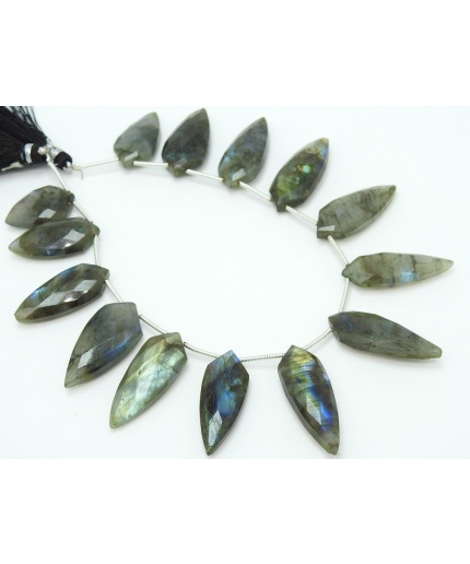 Natural Labradorite Faceted Tie,Fancy,Lady Finger,Briolette,Multi Fire 14Piece 30X12To22X10MM Approx Wholesaler,Supplies PME(BR1) | Save 33% - Rajasthan Living 3