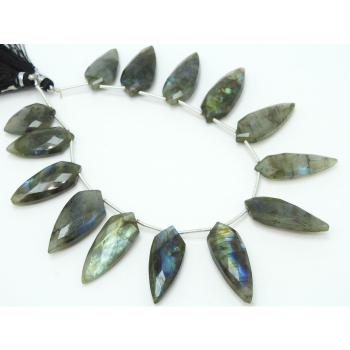 Natural Labradorite Faceted Tie,Fancy,Lady Finger,Briolette,Multi Fire 14Piece 30X12To22X10MM Approx Wholesaler,Supplies PME(BR1) | Save 33% - Rajasthan Living 7