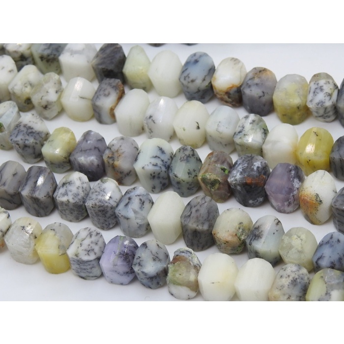 Dendrite Opal Faceted Twisted Beads,Fancy Cut,Round Shape,Handmade,Necklace,10Inch 10X10To8X8MM Approx,Wholesaler,Supplies PME-B8 | Save 33% - Rajasthan Living 7