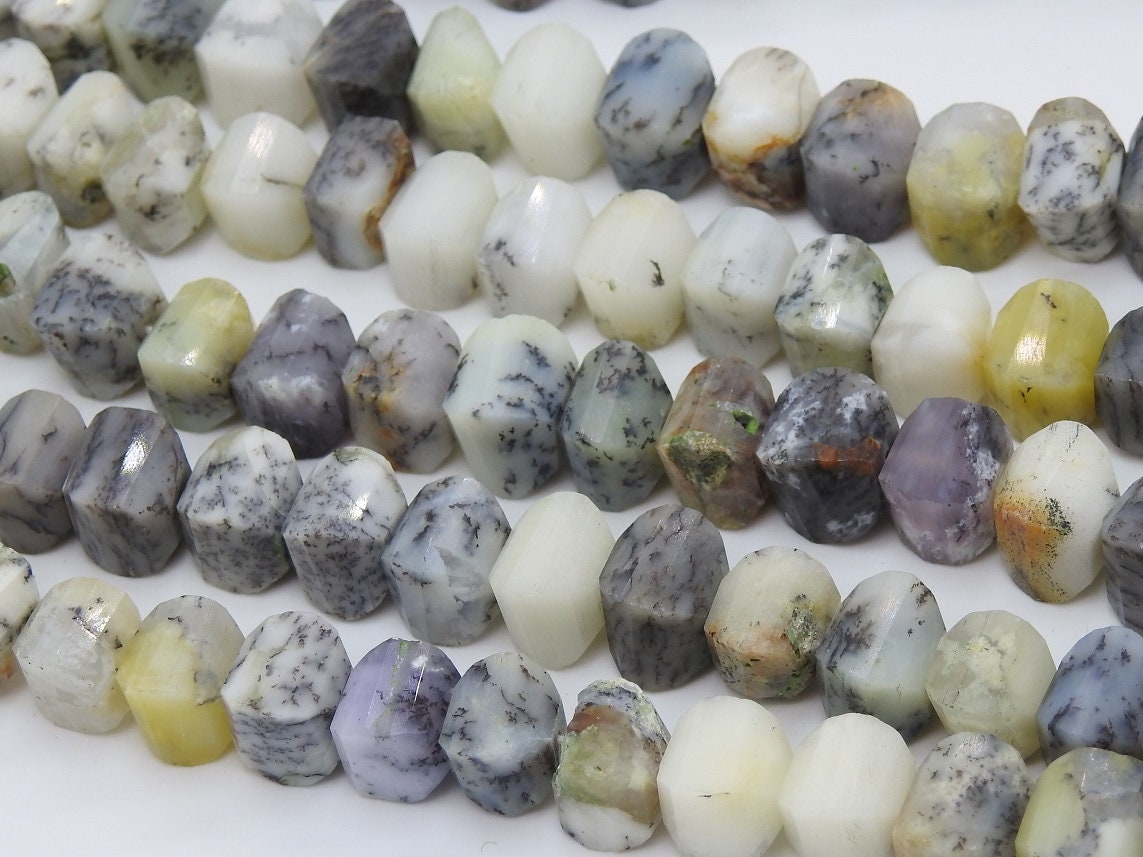Dendrite Opal Faceted Twisted Beads,Fancy Cut,Round Shape,Handmade,Necklace,10Inch 10X10To8X8MM Approx,Wholesaler,Supplies PME-B8 | Save 33% - Rajasthan Living 13