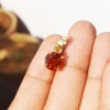 14K Gold Plated Hessonite Pendant ultra color 100% NATURAL HESSONITE Round gemstones | Save 33% - Rajasthan Living 12
