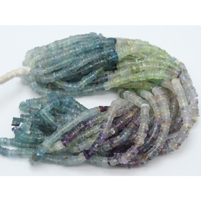 Fluorite Smooth Tyre,Coin,Button,Wheel Beads,Multi Shaded,Handmade,Loose Stone,Wholesaler,Supplies,16Inch 5MM Approx,100%Natural PME-T1 | Save 33% - Rajasthan Living 6