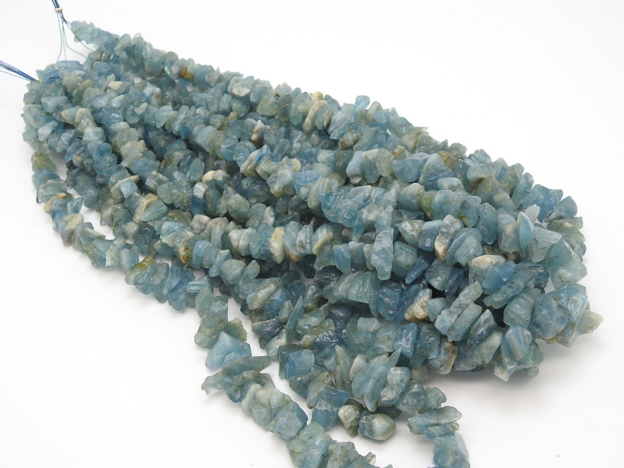 Aquamarine Polished Rough Bead,Uncut,Chip,Anklets,16Inch 18X12To8X5MM Approx,Wholesaler,Supplies,New Arrival,100%Natural PME-RB1 | Save 33% - Rajasthan Living 16