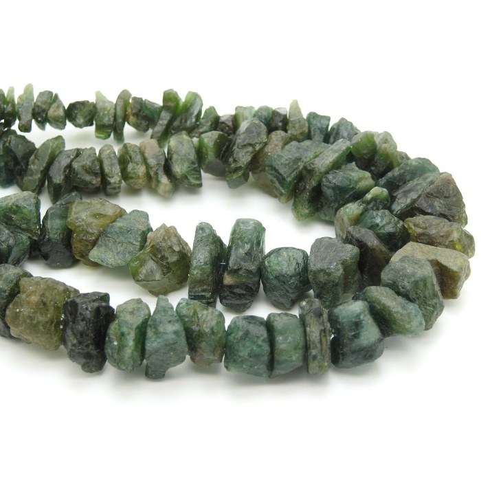 Dark Green Apatite Rough Bead,Anklets,Uncut,Chips,Nuggets,Loose Raw,8Inch Strand 15X10To6X5MM Approx,Wholesaler,Supplies 100%Natural PME-RB5 | Save 33% - Rajasthan Living 7