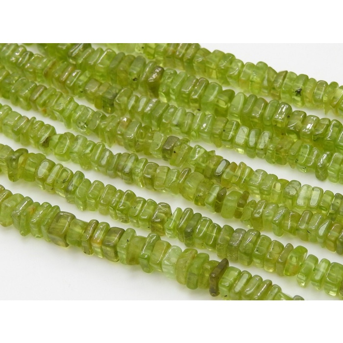 Peridot Smooth Heishi,Square,Cushion Shape Beads,16Inchs Strand 4MM Approx,Wholesale Price,New Arrivals,100%Natural PME-H1 | Save 33% - Rajasthan Living 8