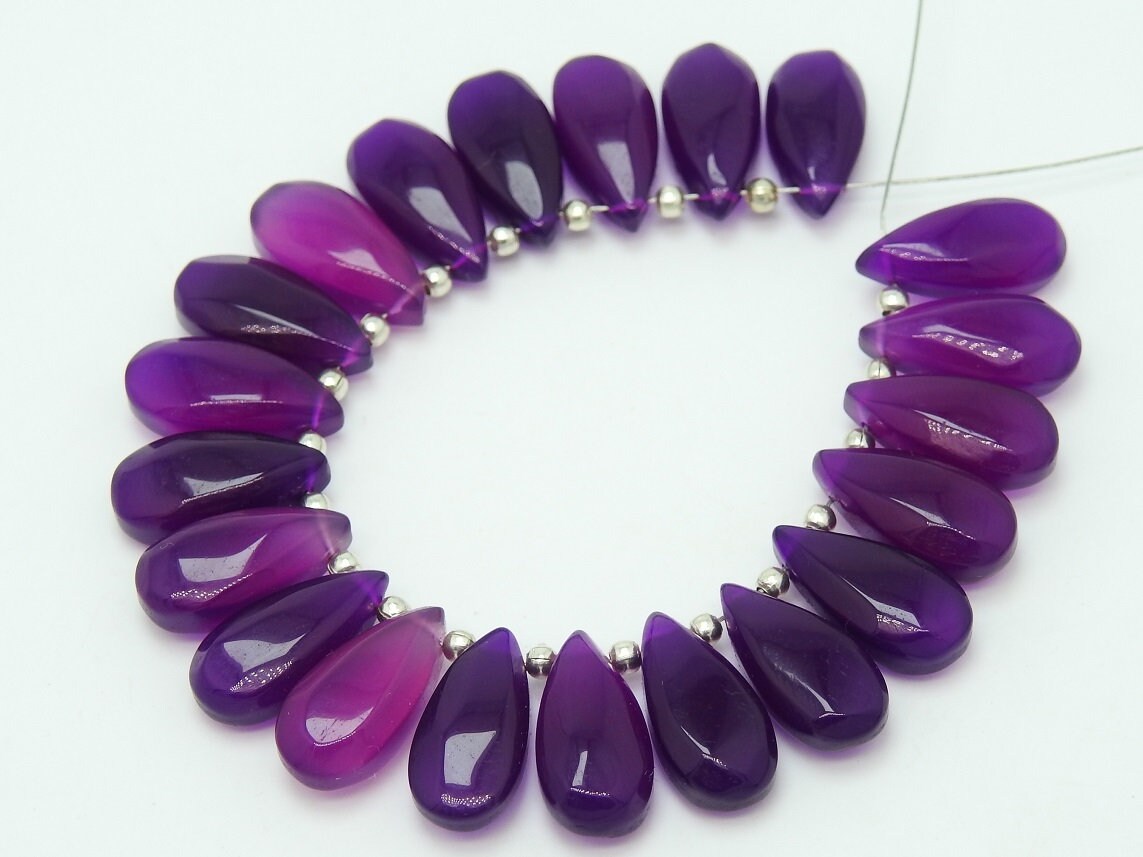 Amethyst Purple Chalcedony Smooth Teardrop,Drop,Handmade,Loose Stone,Earrings Pair,Wholesaler,Supplies 15X7MM Approx (PME-CY3 | Save 33% - Rajasthan Living 15