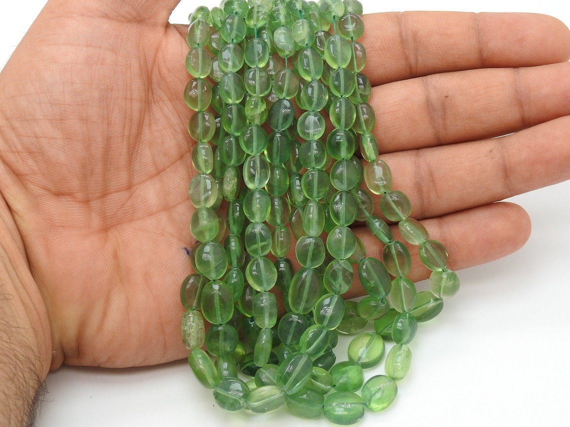 Green Fluorite Smooth Tumble,Nuggets,Oval Cut,Handmade Bead,Loose Stone,For Making Jewelry 100%Natural 12Inch 12X9To6X5MM PME-TU5Approx | Save 33% - Rajasthan Living 12