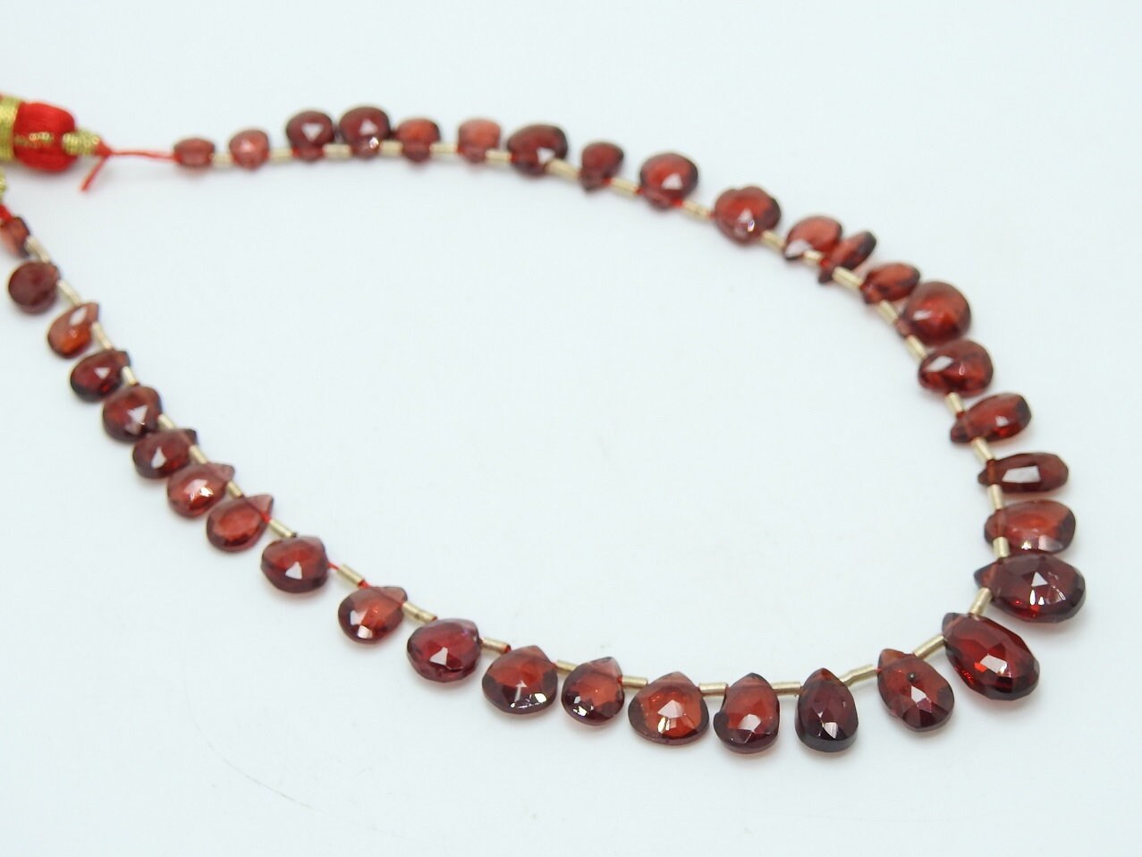 Garnet Faceted Teardrop,Drop,Loose Stone,Handmade,7Inchs 8X6To4X4MM Approx,Wholesale Price,New Arrival PME-BR5 | Save 33% - Rajasthan Living 14
