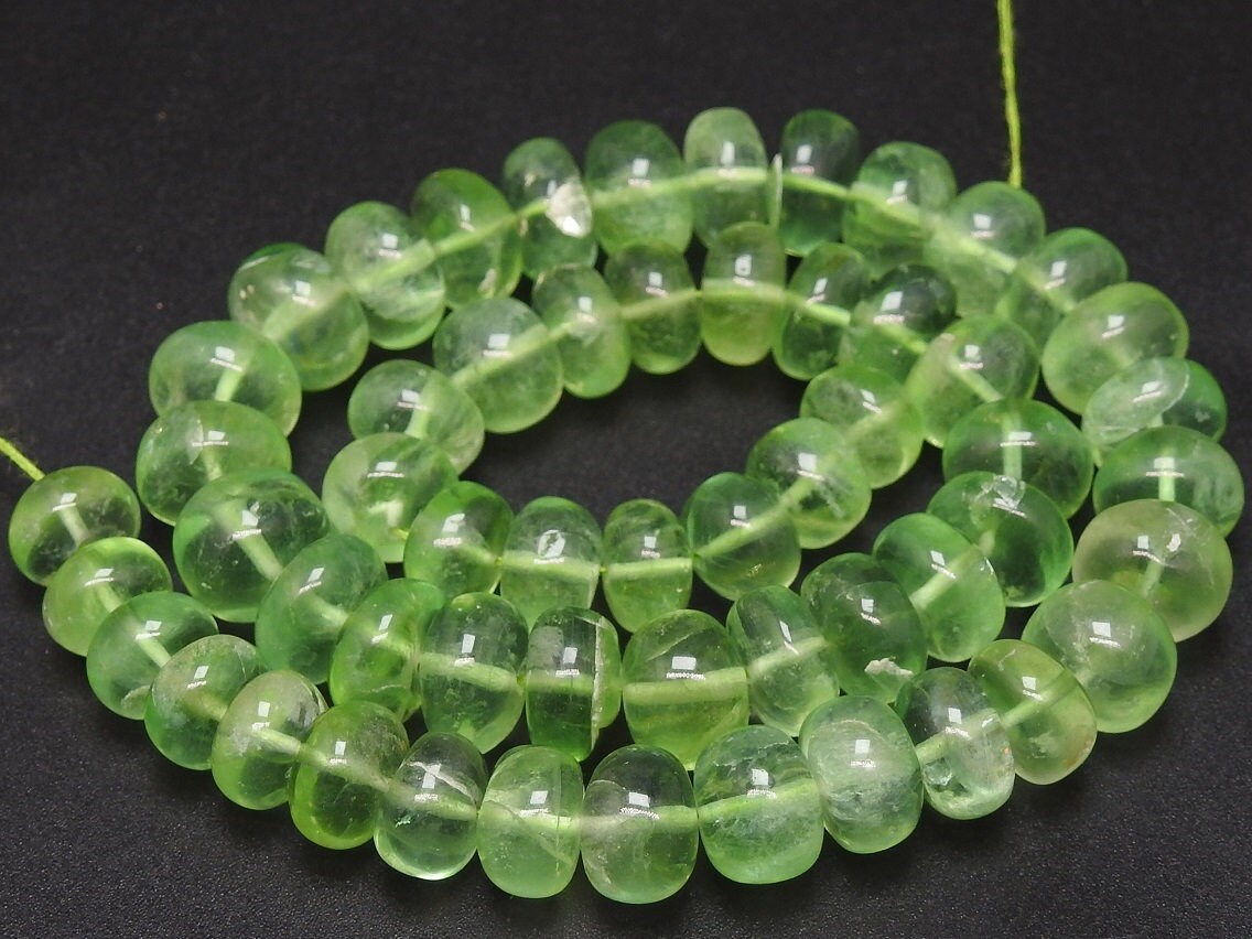 Green Fluorite Smooth Roundel Beads,Loose Stone,Handmade,Necklace,For Making Jewelry,Wholesaler,Supplies,New Arrivals 100%Natural (pme)B4 | Save 33% - Rajasthan Living 11
