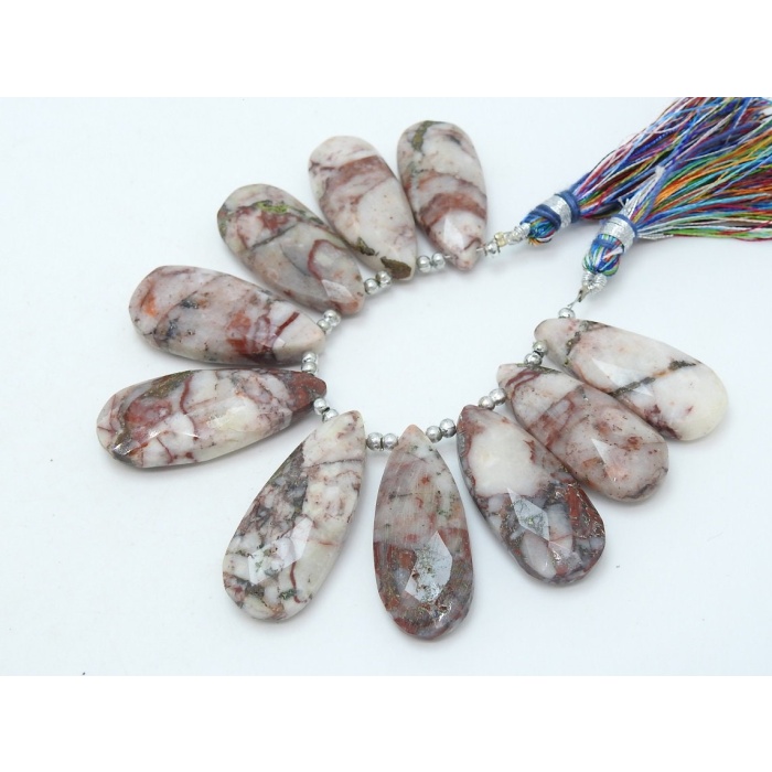 Coconut Jasper Faceted Long Teardrop,Drop,Loose Stone,Handmade,For Making Jewelry,10 Pieces Strand 34X13To28X13 MM Approx,Wholesaler,PME-BR7 | Save 33% - Rajasthan Living 6