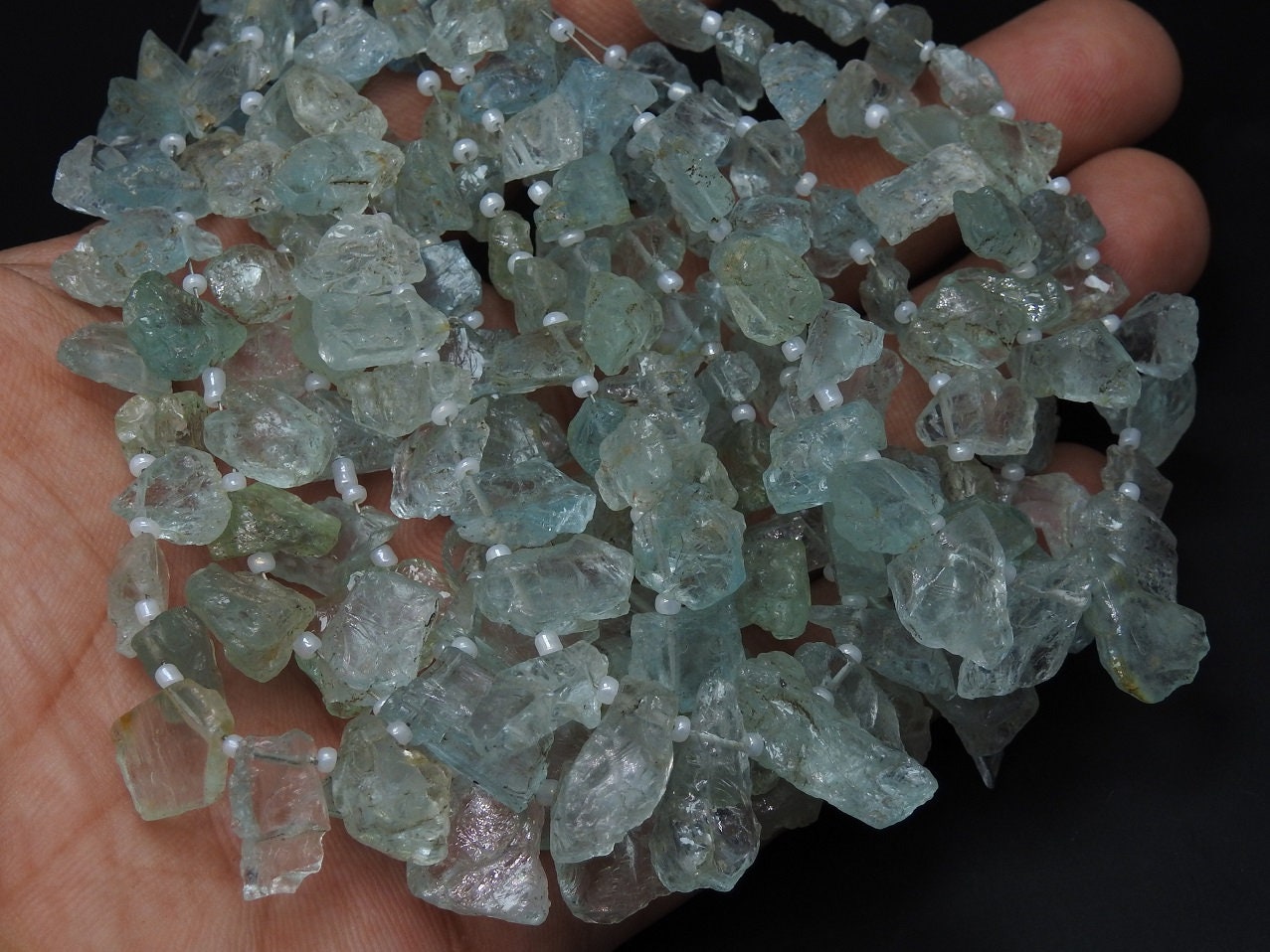 Aquamarine Natural Rough,Uncut,Anklet,Chip,Chunks,Stick,Slab,Nuggets,Loose Raw Bead 9Inch 20X14To11X9MM Approx Wholesaler,Supplies RB1 | Save 33% - Rajasthan Living 13