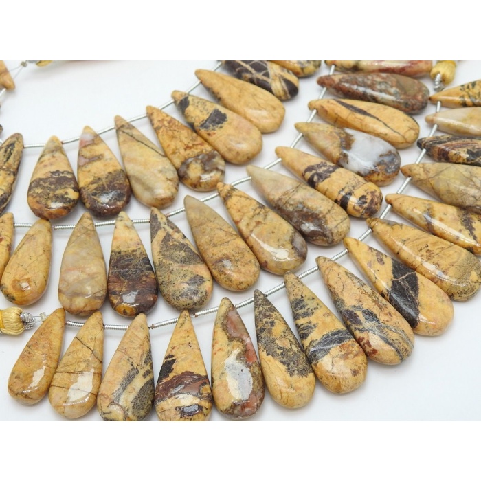 Natural Picture Jasper Teardrops,Long Drops,Loose Stone,Handmade,15Piece Strand 33X12To21X10 MM Approx,Wholesale Price,New Arrival,PME-BR7 | Save 33% - Rajasthan Living 9