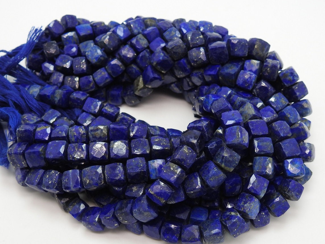 Lapis Lazuli Faceted Cube,Box,Cuboid Shape Beads,10Inch Strand 7X8MM Approx,Wholesaler,Supplies,100%Natural PME-CB2 | Save 33% - Rajasthan Living 13